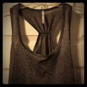 Metallic-y racerback style top!